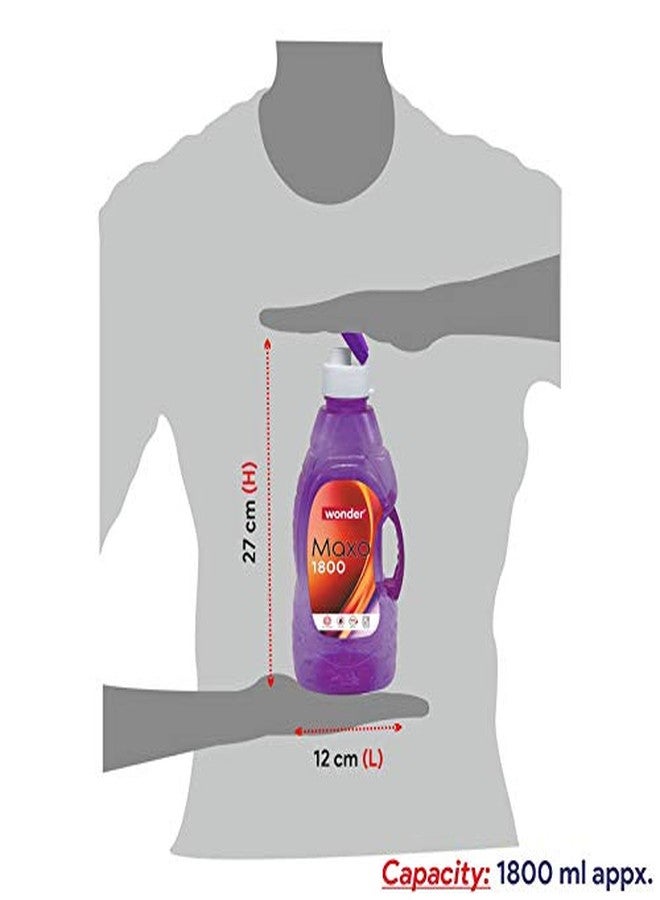 Wonder Homeware Maxo 1800 Fliptop Fridge Bottle Set, 2 pc Set 1800 ml, Purple Color, Made In India, KBS02604 - Image 2